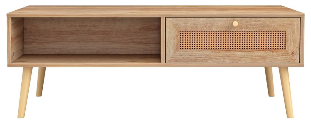 Τραπεζάκι σαλονιού COLM Rattan σε Φυσικό χρώμα 110x59x39,5Yεκ. 110x59x39.5 εκ.