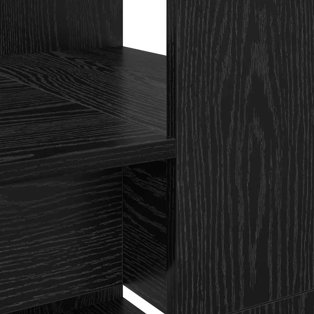 vidaXL Γραφείο Μαύρη δρυς 113 x 54 x 120 εκ. Επεξεργασμένο ξύλο