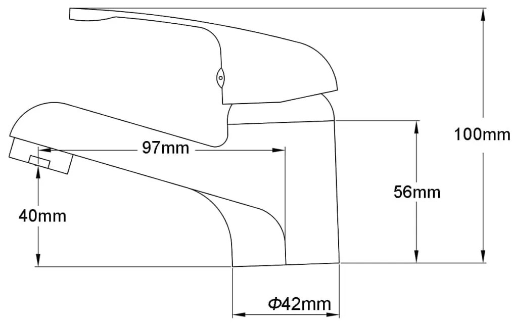 vidaXL Μπαταρία Νιπτήρα Αναμεικτική Χρωμέ