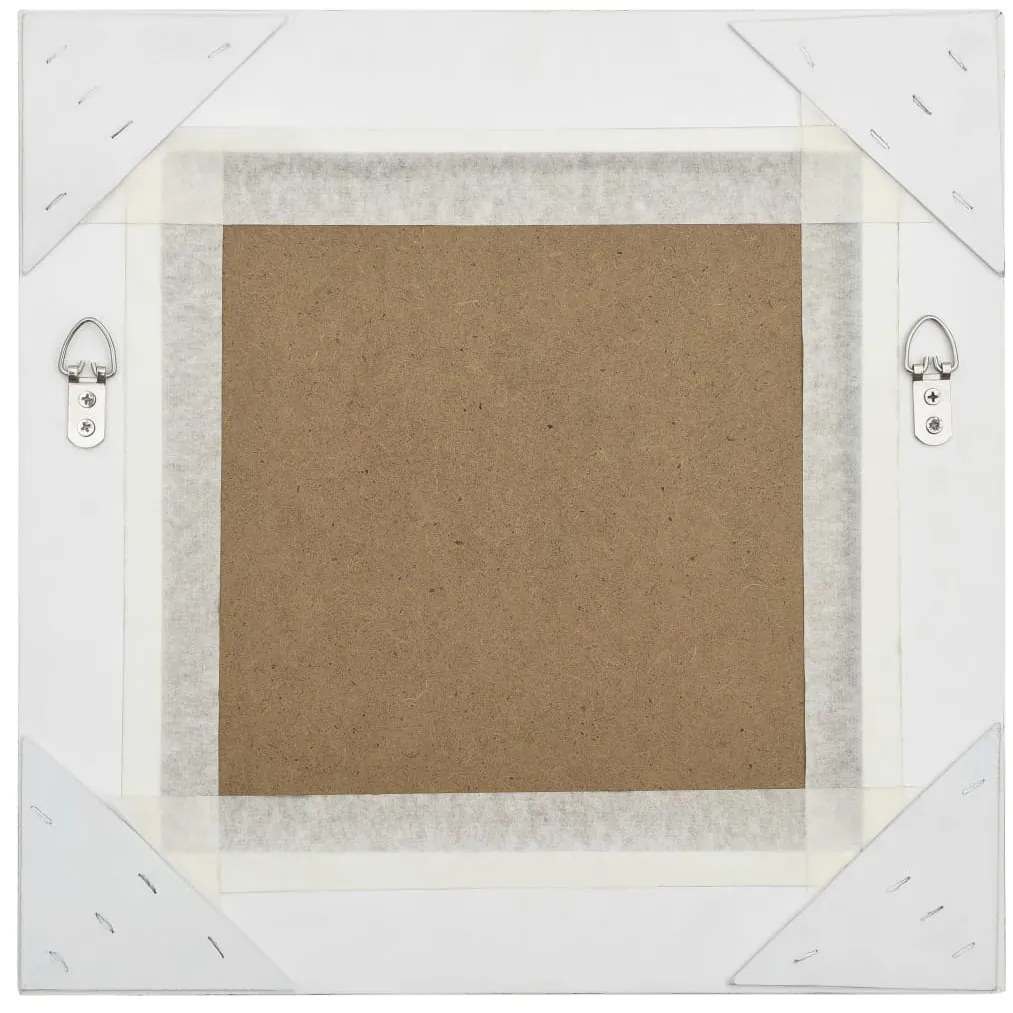 vidaXL Καθρέφτης Τοίχου με Μπαρόκ Στιλ Ασημί 40 x 40 εκ.