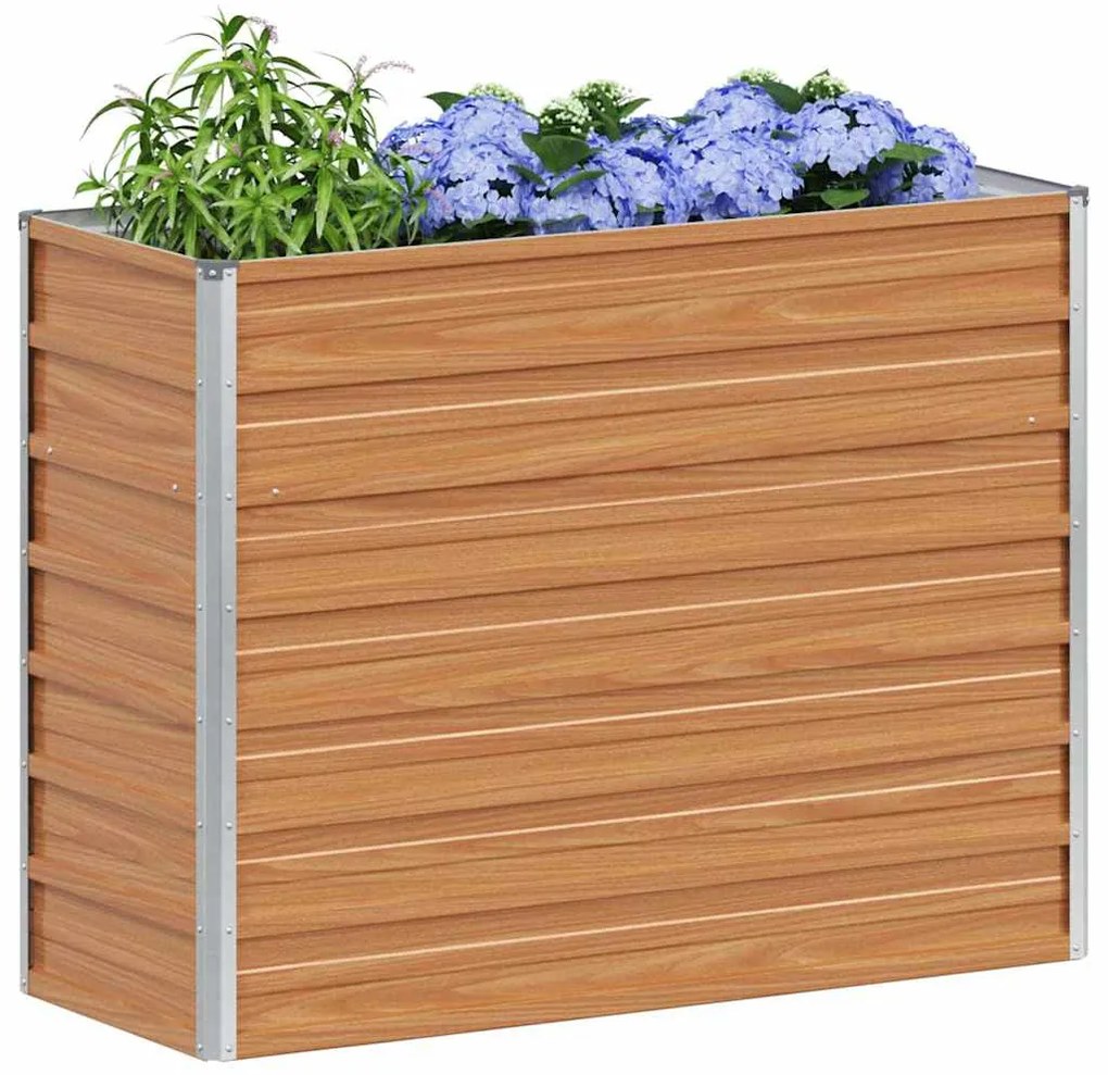 vidaXL Υπερυψωμένη Ζαρντινιέρα Ανοιχτό καφέ 100 x 40 x 77 cm