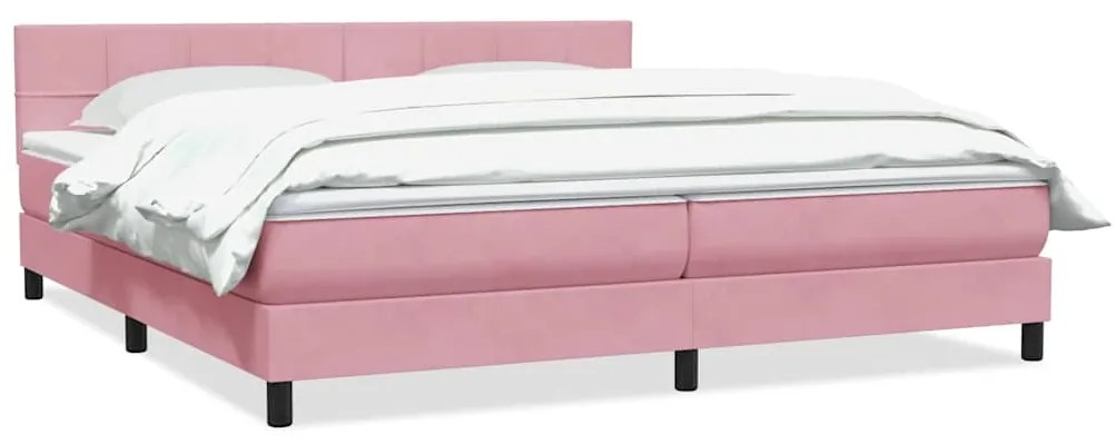 ΚΡΕΒΑΤΙ BOXSPRING ΜΕ ΣΤΡΩΜΑ ΡΟΖ 200X210 ΕΚ. ΒΕΛΟΥΔΙΝΟ 3316232