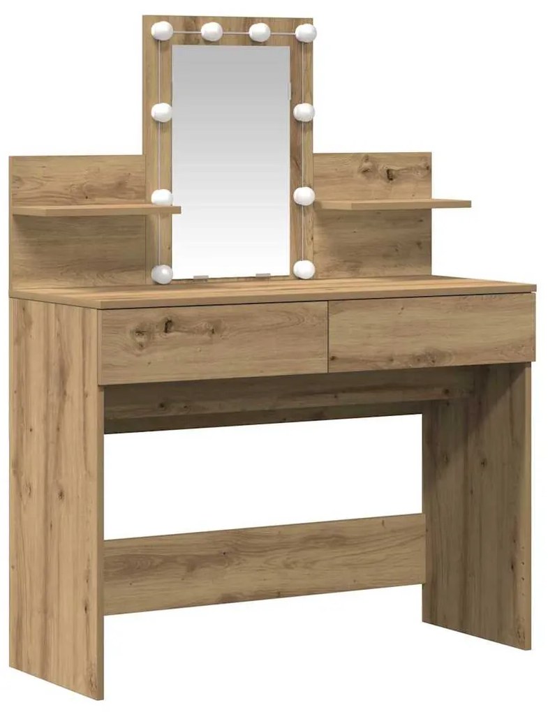 vidaXL Κομοδίνο artisan δρυς 100 x 40 x 130 εκ Επεξεργασμένο ξύλο