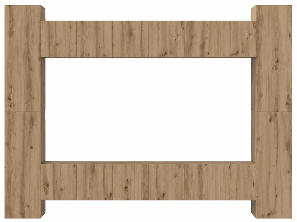 vidaXL Σετ επίπλου τηλεόρασης 10 pcs artisan δρυς 30.5 x 30 x 90 cm