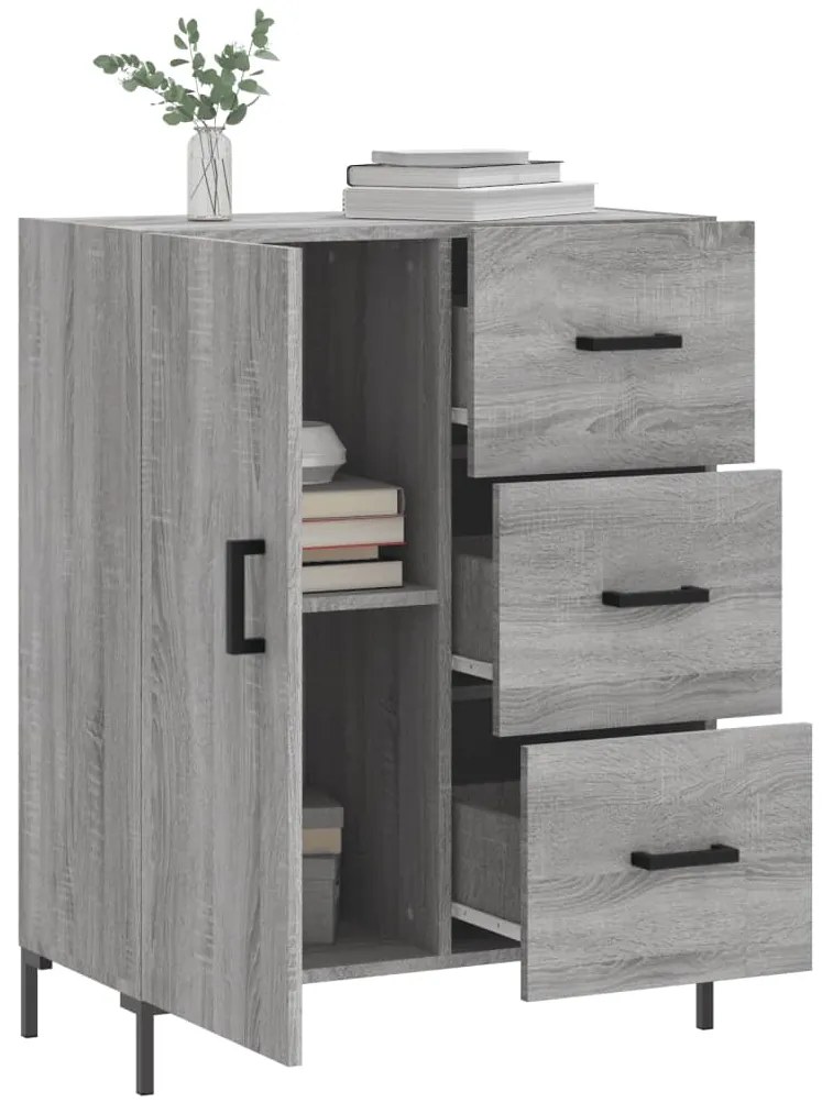vidaXL Ντουλάπι Γκρι Sonoma 69,5 x 34 x 90 εκ. από Επεξεργασμένο Ξύλο