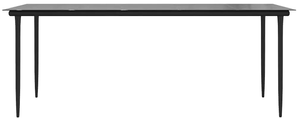 vidaXL Σετ Τραπεζαρίας Κήπου 7 τεμ. Γκρι Συνθ.Ρατάν/Γυαλί με Μαξιλάρια