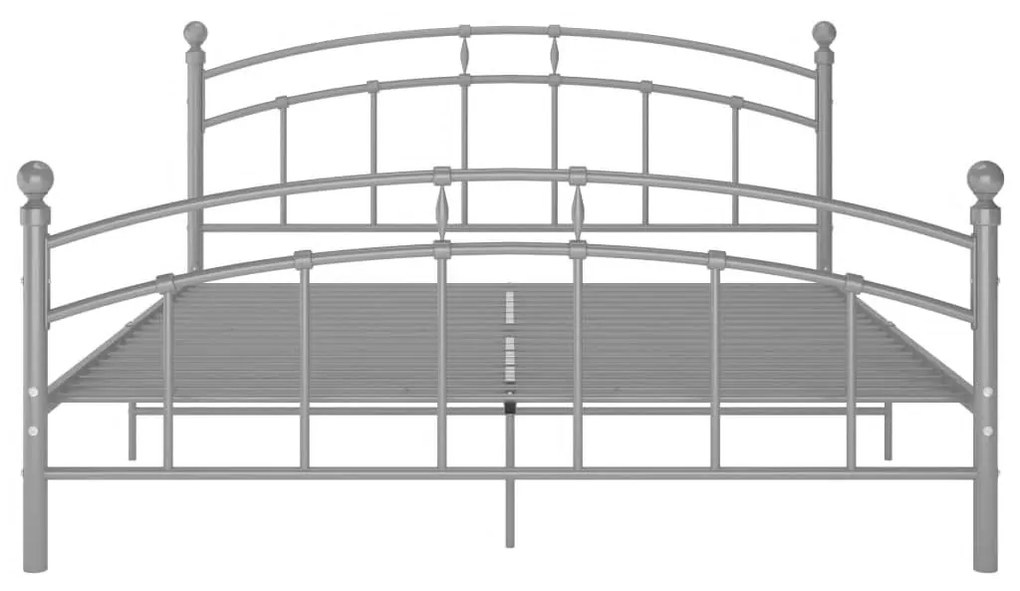 vidaXL Πλαίσιο Κρεβατιού Γκρι 200 x 200 εκ. Μεταλλικό