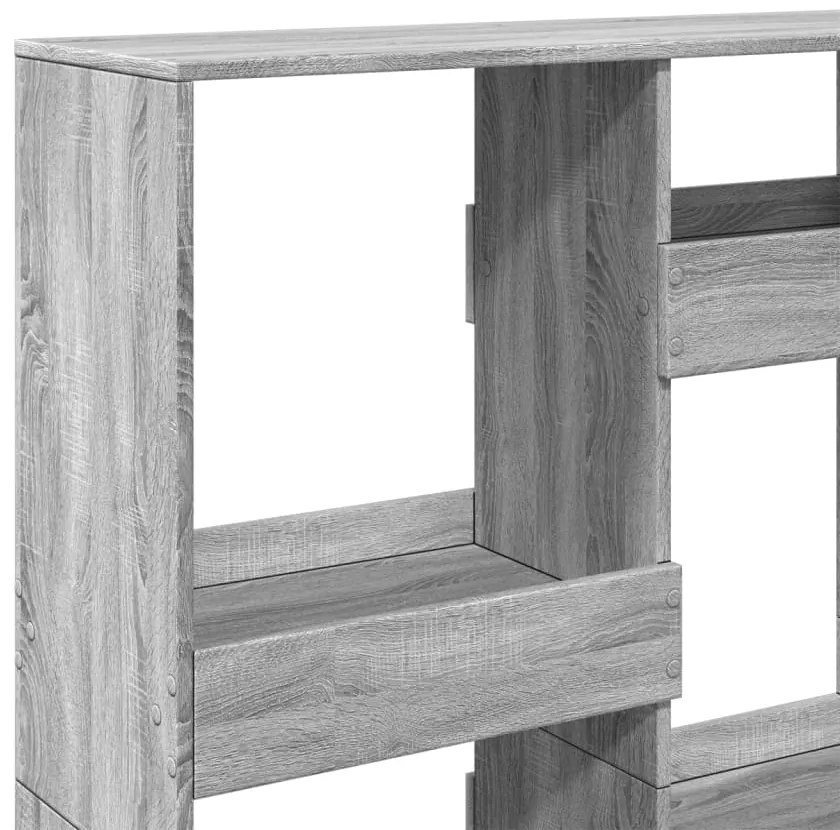 vidaXL Βιβλιοθήκη/Διαχωριστικό Χώρου Γκρι 100x33x135 εκ. Επεξ. Ξύλο