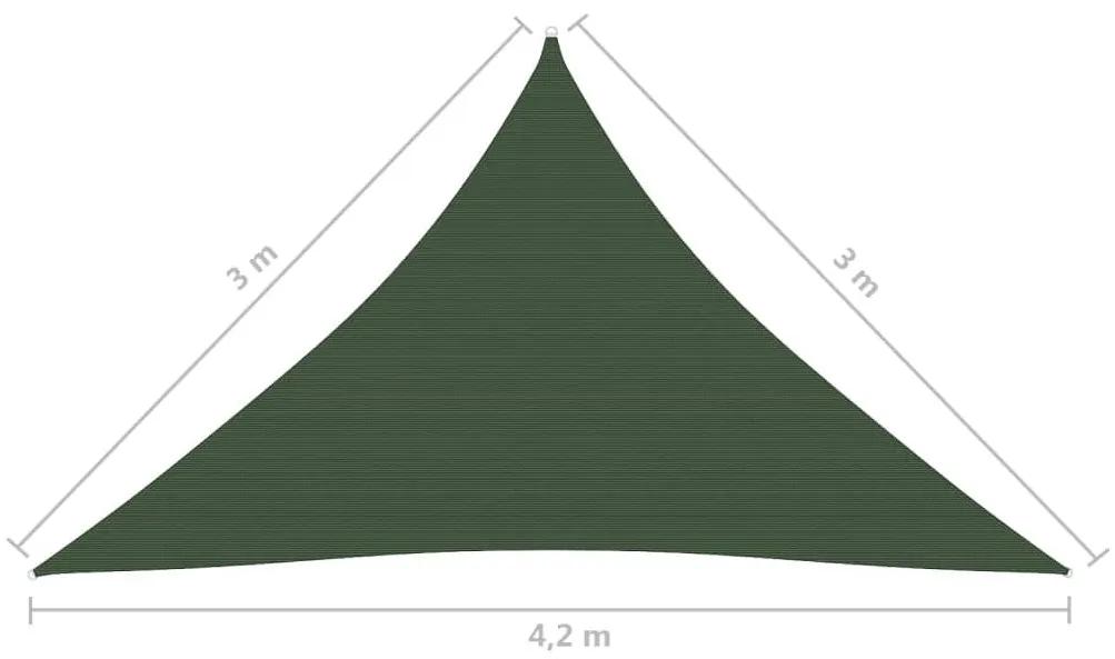 Πανί Σκίασης Σκούρο Πράσινο 3 x 3 x 4,2 μ. από HDPE 160 γρ./μ² - Πράσινο