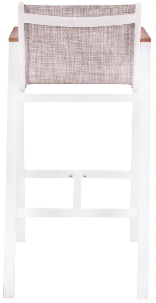 ΣΚΑΜΠΟ ΜΠΑΡ ΑΛΟΥΜΙΝΙΟΥ ΛΕΥΚΟ ΜΕ POLYWOOD 52 x 58 x 108 εκ. 52x58x108 εκ.