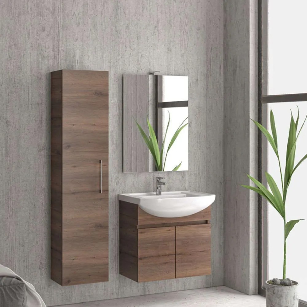 Στήλη Αναρτώμενη Elsa NELSC8702 Με Πόμολο 35x27x160cm Brown 8702 Karag Μελαμίνη