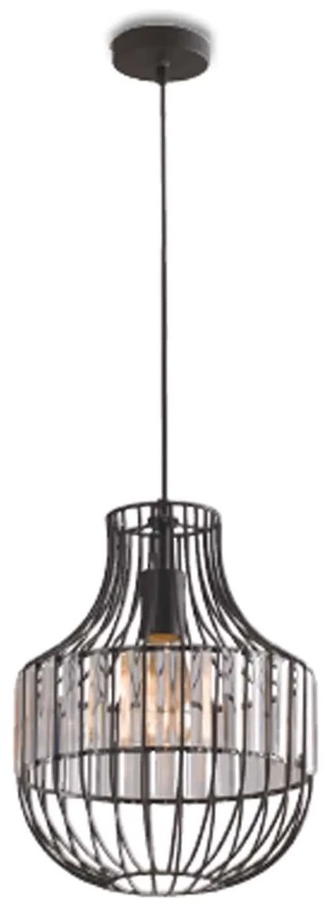 Φωτιστικό Οροφής Opium I-OPIUM-S1 A Black Metal, Glass