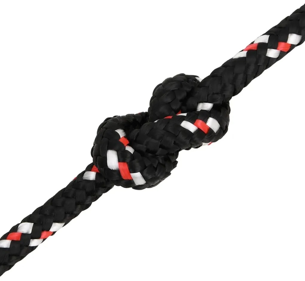 vidaXL Σχοινί Ναυτιλίας Μαύρο 8 χιλ. 50 μ. από Πολυπροπυλένιο