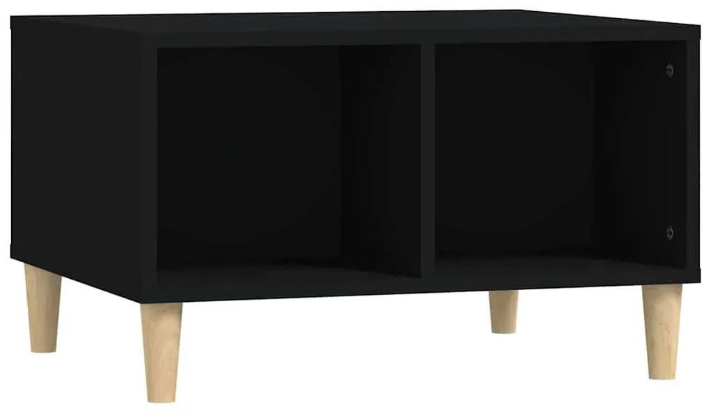 vidaXL Τραπεζάκι Σαλονιού Μαύρο 60x50x36,5 εκ. από Επεξεργασμένο Ξύλο