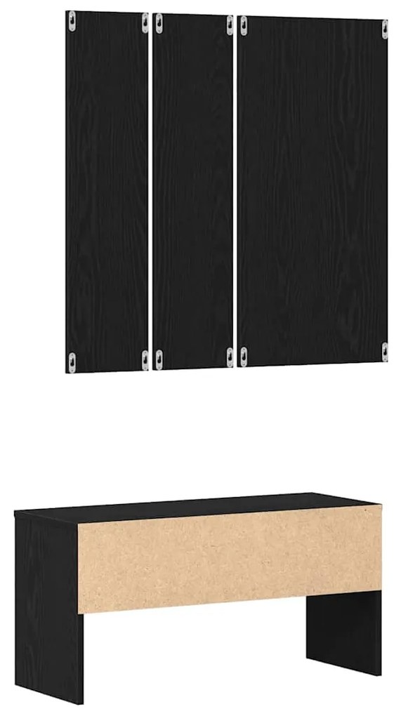 vidaXL Σετ Επίπλων Διάδρομου 4 pcs Μαύρη δρυς 80 x 30.5 x 40 εκ