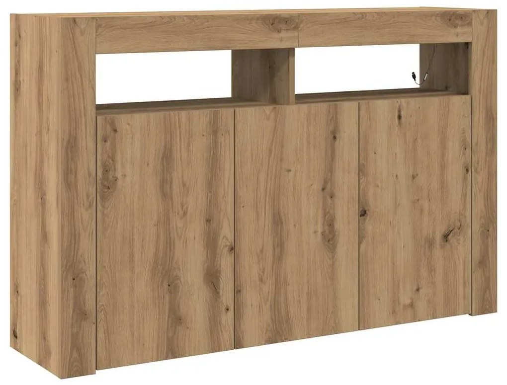 vidaXL Πλαϊνό γραφείο artisan δρυς 116 x 30 x 75 εκ.