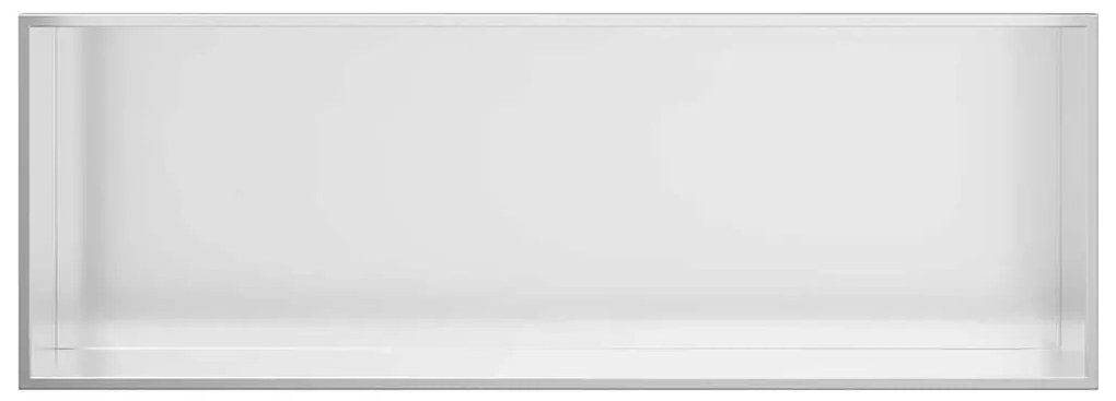 vidaXL Νίτσα Μπάνιου Ασημί 90 x 30 x 9.5 εκ. Ανοξείδωτο ατσάλι