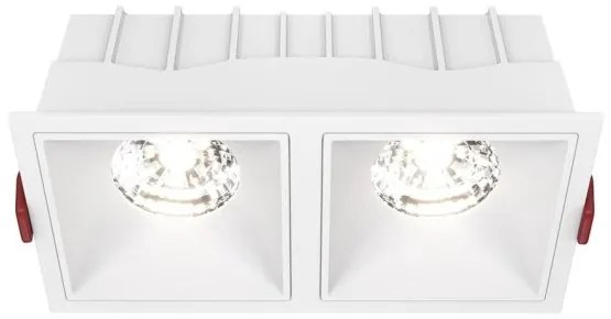 Χωνευτό Σποτ Οροφής Alfa LED 30W 4000K Διπλό Λευκό DL043-02-15W4K-SQ-W MAYTONI-DL043-02-15W4K-SQ-W-Λευκό DL043-02-15W4K-SQ-W