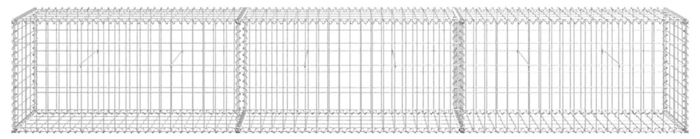 vidaXL Συρματοκιβώτιο Τοίχος 300x50x50 εκ. Γαλβαν.Χάλυβας + Καλύμματα