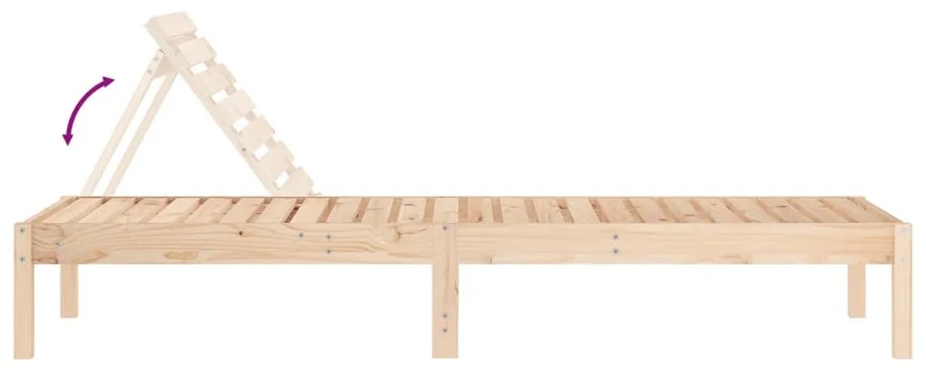 vidaXL Ξαπλώστρες 2 τεμ. 199,5 x 60 x 74 εκ. από Μασίφ Ξύλο Πεύκου