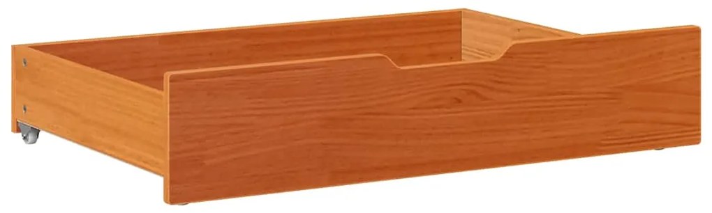 vidaXL Συρτάρια Κρεβατιού 2 τεμ 80x55x17εκ Καφέ Κεριού Μασίφ Πεύκο