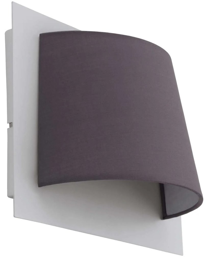 Φωτιστικό Τοίχου - Απλίκα Led 97624 White - Grey Serravalle Eglo Μέταλλο,Ύφασμα