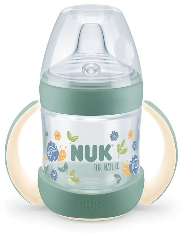 Μπιμπερό Εκπαίδευσης For Nature Με Λαβές 10743072 Temperature Control 150ml 6-18 Μηνών Green Nuk 150ml Polypropylene