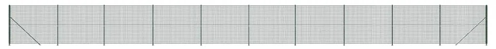vidaXL Συρματόπλεγμα Περίφραξης Πράσινο 1,6 x 25 μ. με Βάσεις Φλάντζα