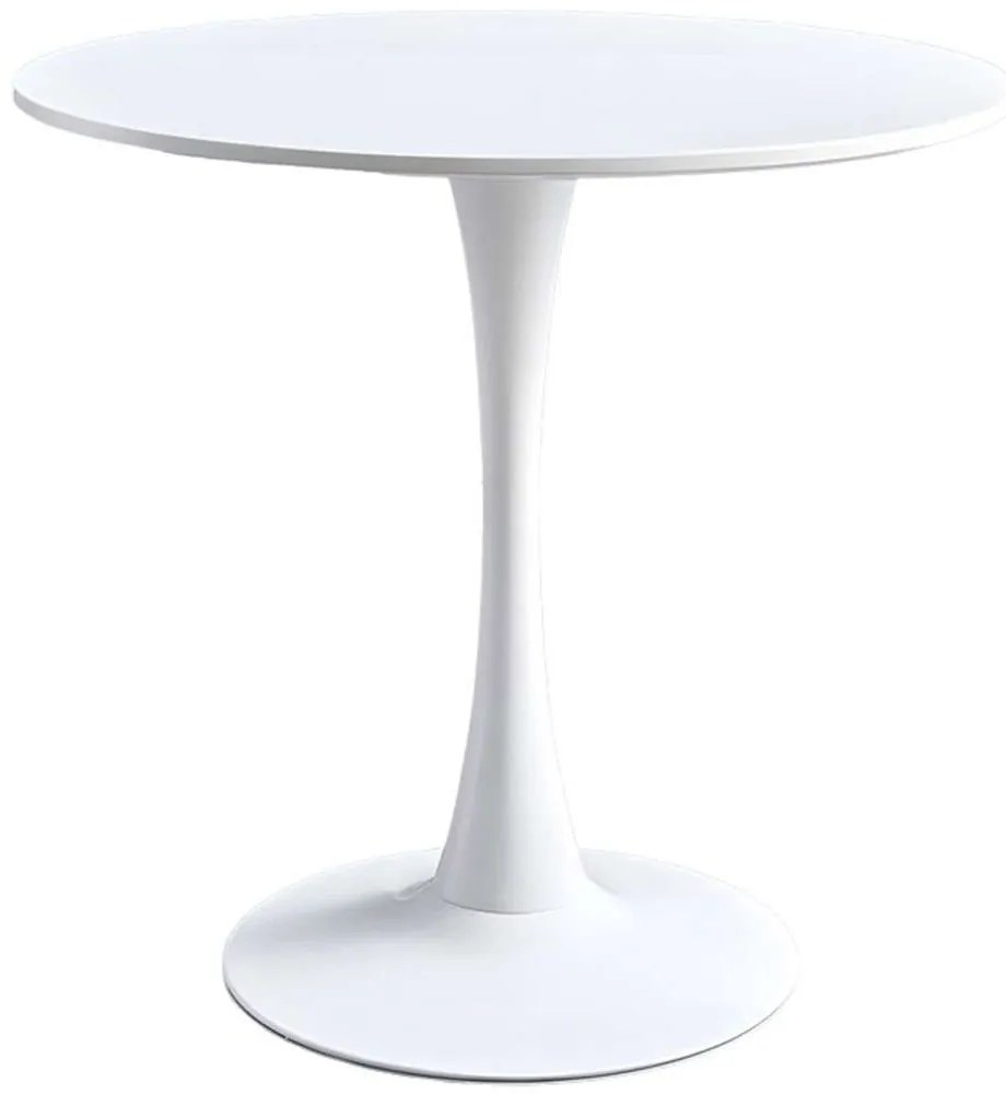 Τραπέζι Elijah 072-000083 Φ60x74cm White Mdf, Metal