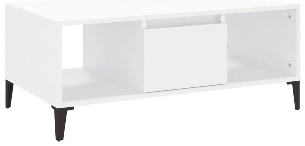 vidaXL Τραπεζάκι Σαλονιού Λευκό 90 x 50 x 36,5 εκ. Επεξεργασμένο Ξύλο