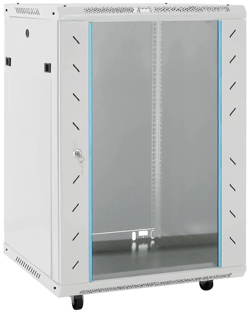 vidaXL Καμπίνα Δικτύου 15U 19" IP20 Γκρι 60x45x86 εκ.