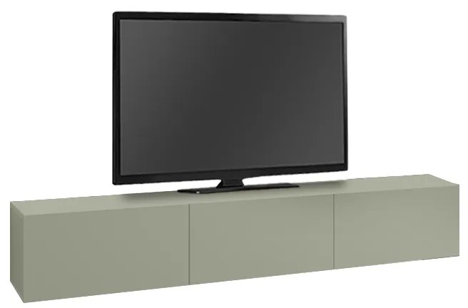 Έπιπλο τηλεόρασης επιτοίχιο Francy Megapap χρώμα ash green 180x30x30εκ.