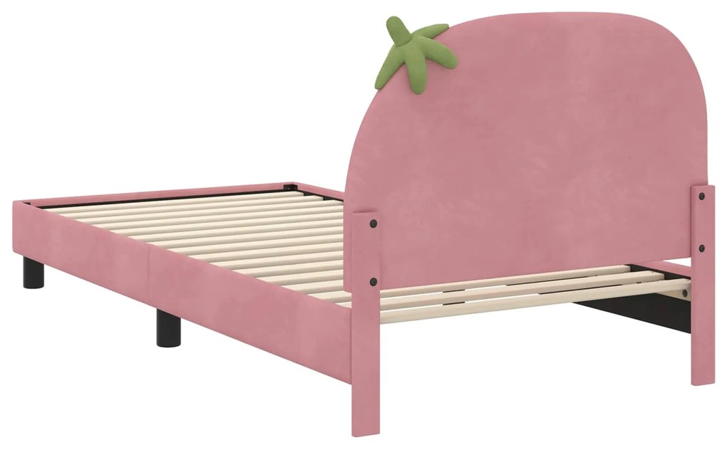 vidaXL Κρεβάτι Παιδικής Κρεβατοκάμαρας με Κεφαλάκι Ροζ 80 x 200 cm