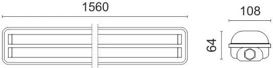 Γραμμικό φωτιστικό LED 522-126 x 10,8 x 6,4 εκ.