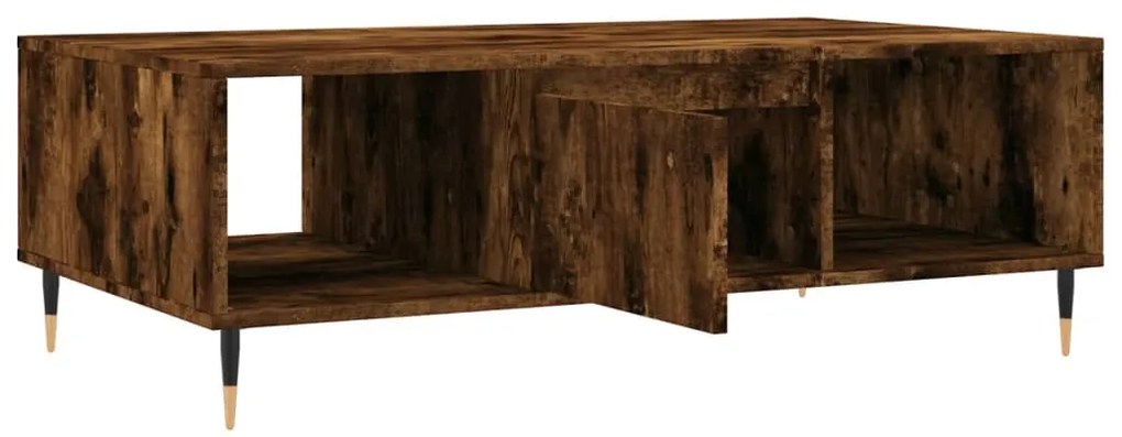 vidaXL Τραπεζάκι Σαλονιού Καπνιστή Δρυς 104x60x35 εκ. Επεξεργ. Ξύλο