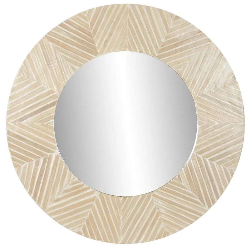 Τοίχο καθρέφτη Home ESPRIT Λευκό Καφέ Μωσαϊκό Τροπικό 100 x 4 x 100 cm