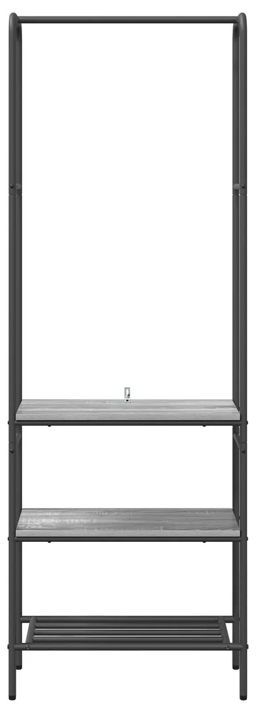 vidaXL Ράφι ρούχων με ράφια με ράφι Γκρι sonoma 60 x 30 x 171 εκ