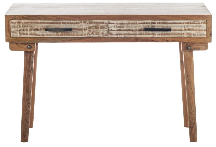 Artekko Artekko Console Κονσόλα Ξύλινη με 2 Συρτάρια Μελί Απόχρωση (118x40x78)cm 720-1253-LAP