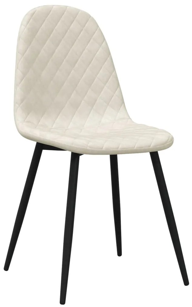 vidaXL Καρέκλες Τραπεζαρίας 4 τεμ. Κρεμ Λευκές Βελούδινες