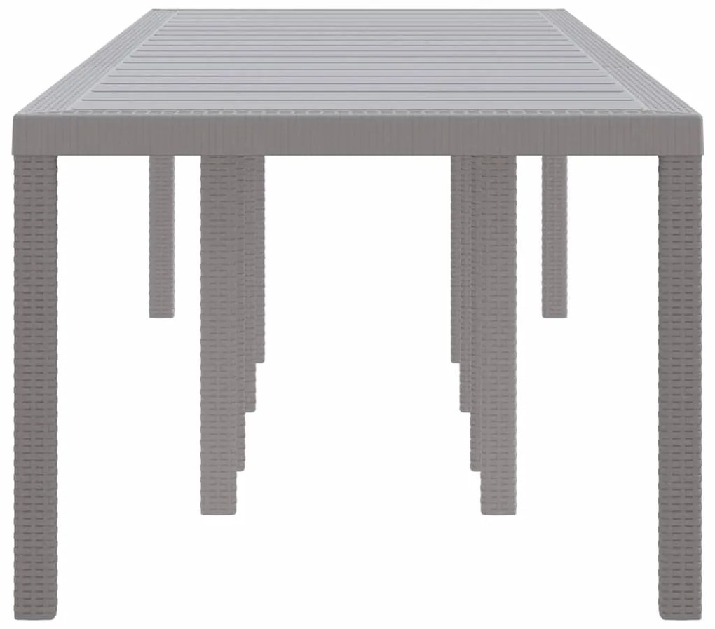 vidaXL Τραπέζι Κήπου Ανοιχτό γκρι 300 x 100 x 73 εκ συνθετικό ρατάν
