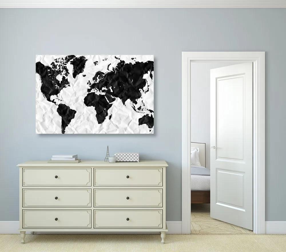 Εικόνα ενός ενδιαφέροντος παγκόσμιου χάρτη σε έναν φελλό - 120x80  peg