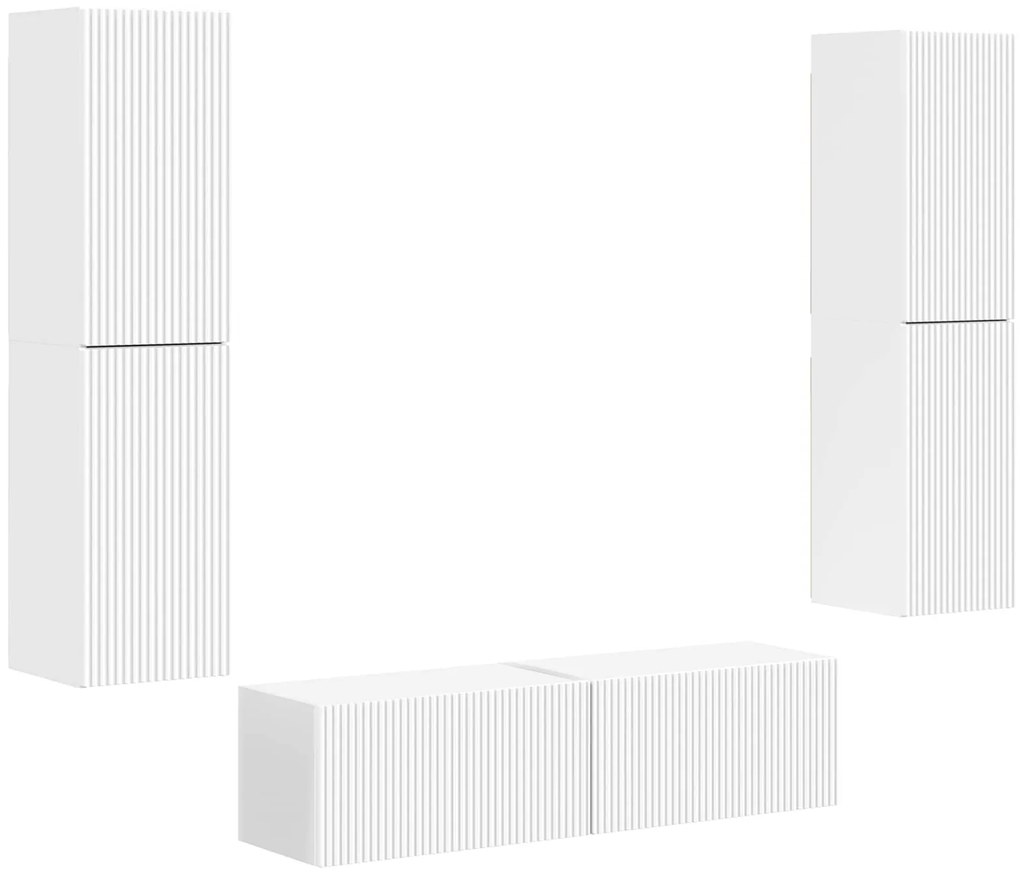 vidaXL 3 pcs Λευκό