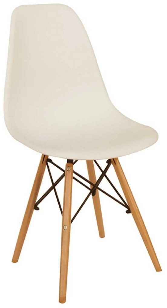 Καρέκλα Loft White 10-0112 46X55X81cm Polypropylene, Wood, Metal