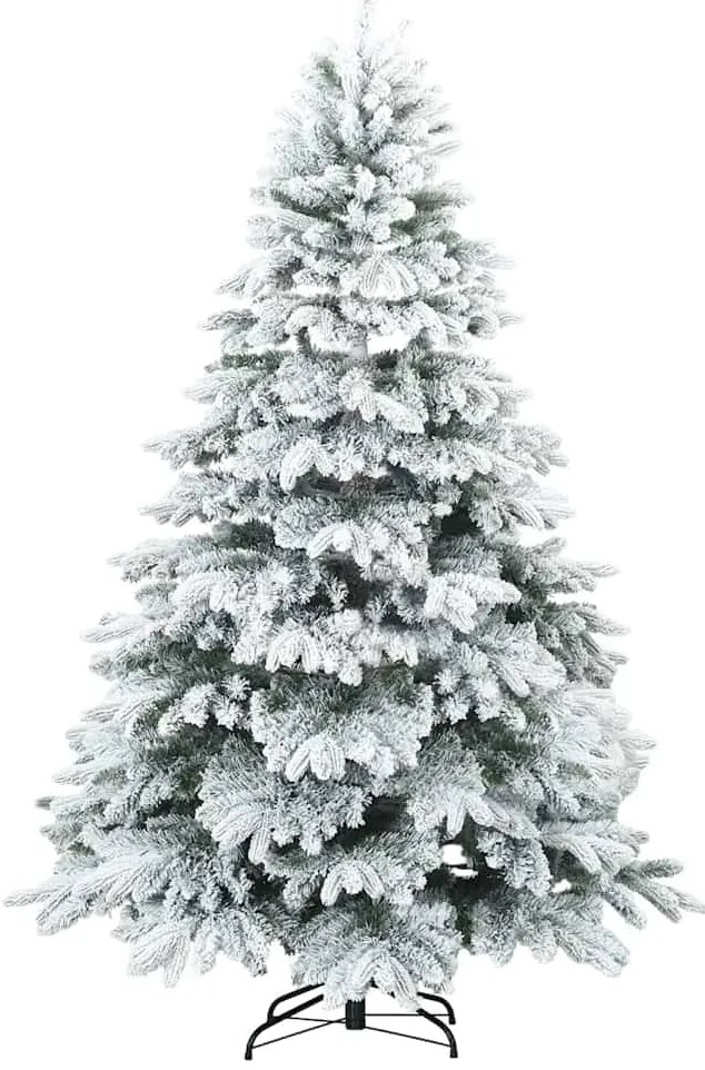 vidaXL Τεχνητό Χριστουγεννιάτικο Δέντρο Λευκό 180 cm ΠΕ και PVC