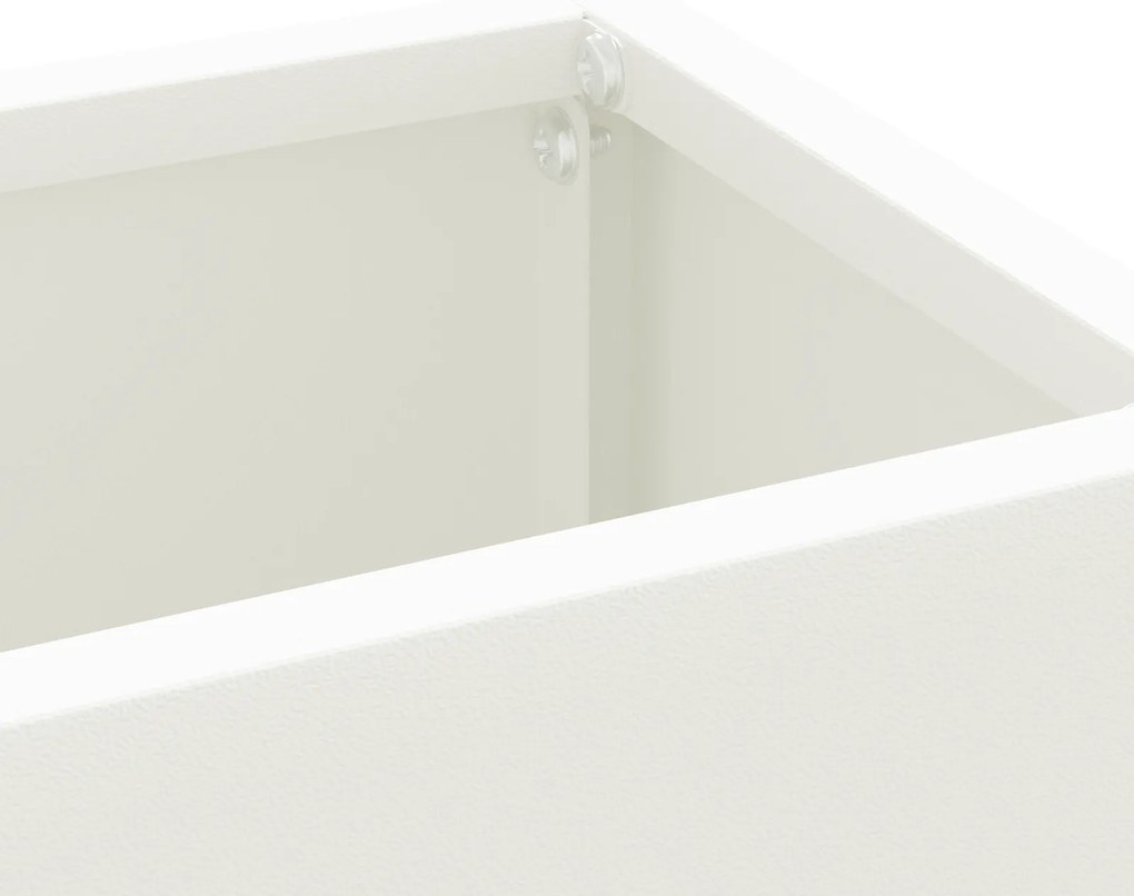 vidaXL Στηρίκτης Ομπρελών Λευκός, 28x12x41 εκ., Από Ατσάλι