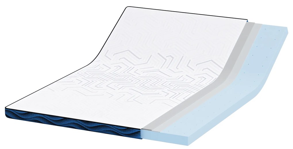vidaXL Στρώματα Λευκό και Μπλε 160 x 200 cm
