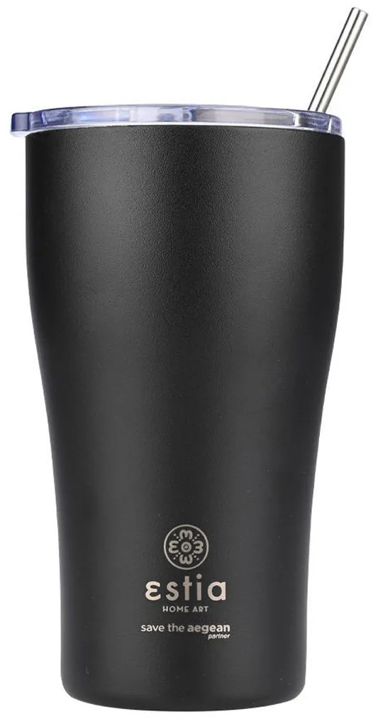Ποτήρι Θερμός 500ml Estia Save The Aegean Midnight Black 01-23122