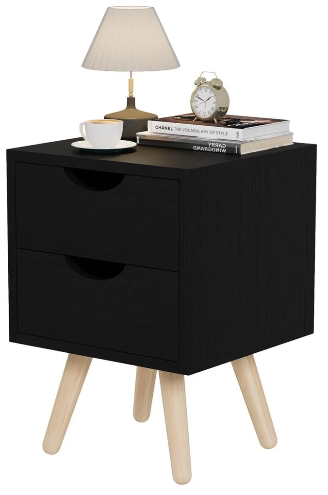 Κομοδίνο DINKL μελαμίνη - 2 συρτάρια Wenge 29,5x29,5x45Υ εκ. 29.5x29.5x45 εκ.