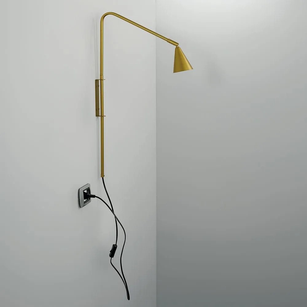 Φωτιστικό Τοίχου - Απλίκα I-Enea-AP1-Oro GU10 69,5x37,7x9cm Gold Luce Ambiente Design