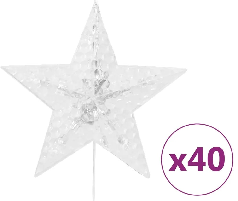 vidaXL Κουρτίνα LED Φωτάκια 200 LED Ψυχρό Λευκό με 8 Λειτουργίες